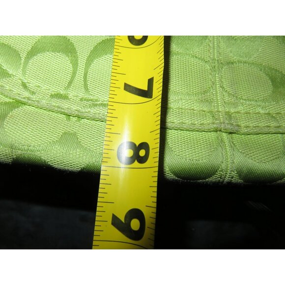 Coach 2010 Lime Green Penelope Signature Canvas Hobo & Matching Leather Wristlet - Picture 14 of 14
